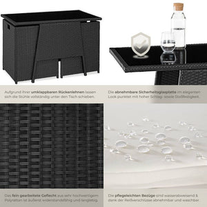Rattan Sitzgruppe Lausanne schwarz