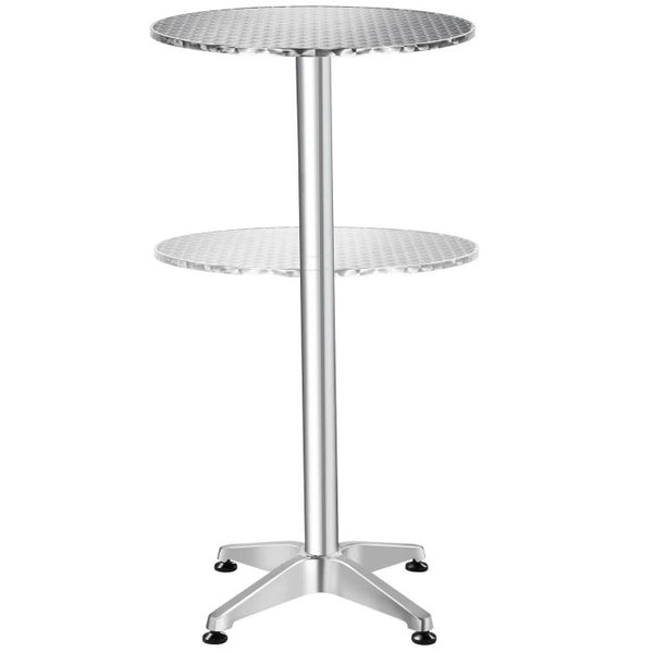 Aluminium-Bistrotisch Viktor silber