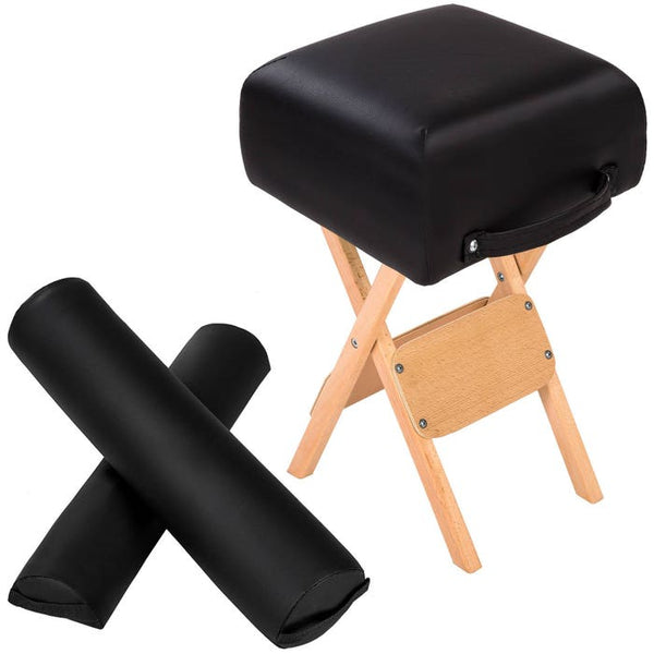 Hocker + 2 Lagerungsrollen schwarz