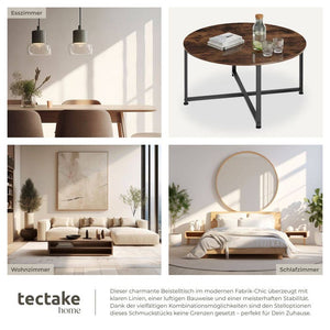 Couchtisch Aberdeen Industrial Holz dunkel, rustikal