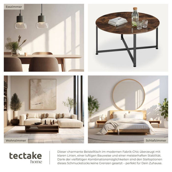 Couchtisch Aberdeen Industrial Holz dunkel, rustikal