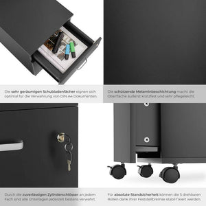 Rollcontainer Vagur schwarz
