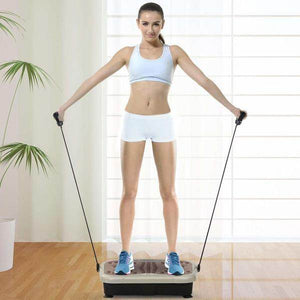 Vibrationsplatte Vibrationstrainer Vibrationsgerät LED-Anzeige USB-Lautsprecher Trainingsbänder Fernbedienung