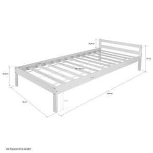Holzbett Jugenbett Kinderbett 90x200 natur Bett Tagesbett Einzelbett Bettgestell