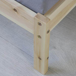 Holzbett Jugenbett Kinderbett 90x200 natur Bett Tagesbett Einzelbett Bettgestell