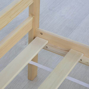 Holzbett Jugenbett Kinderbett 90x200 natur Bett Tagesbett Einzelbett Bettgestell