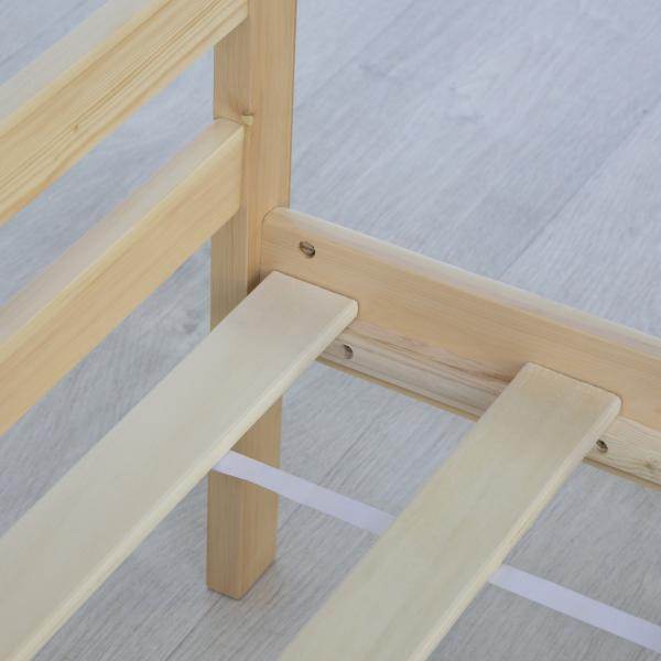Holzbett Jugenbett Kinderbett 90x200 natur Bett Tagesbett Einzelbett Bettgestell