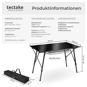 Campingtisch Bastian schwarz