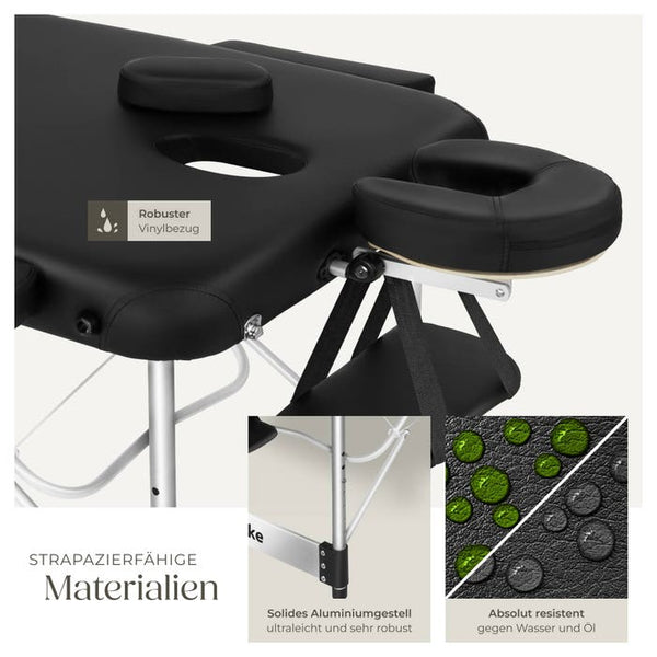 3 Zonen Massageliege Ko Tao schwarz