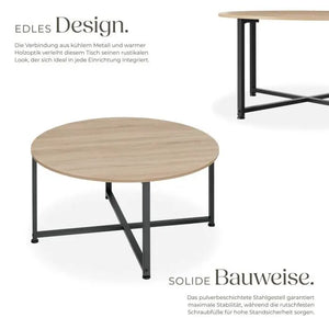 Couchtisch Aberdeen Industrial Holz hell, Eiche Sonoma