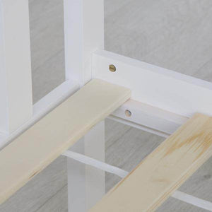 Doppelbett Holzbett Bett Bettgestell 140x200 weiss Kiefer Massivholz Futonbett