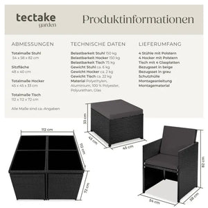 Aluminium Rattan Sitzgruppe Manhattan