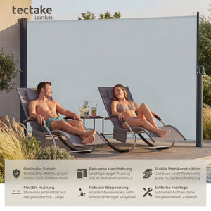 Seitenmarkise grau 300 x 200 cm