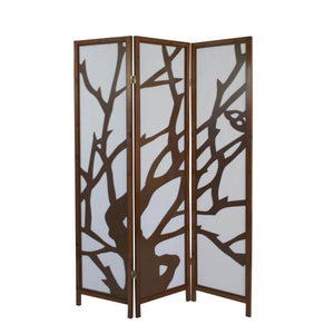 3 fach Paravent Raumteiler Holz Trennwand spanische Wand Sichtschutz Braun