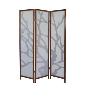 3 fach Paravent Raumteiler Holz Trennwand spanische Wand Sichtschutz Braun