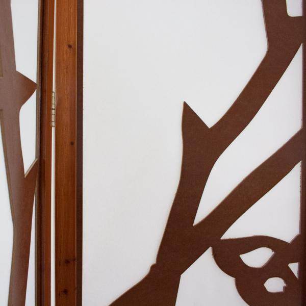 3 fach Paravent Raumteiler Holz Trennwand spanische Wand Sichtschutz Braun