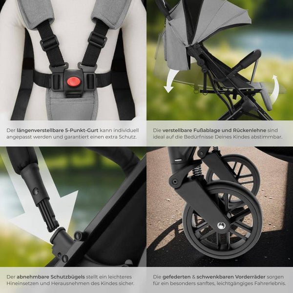 poussette Finn grise 