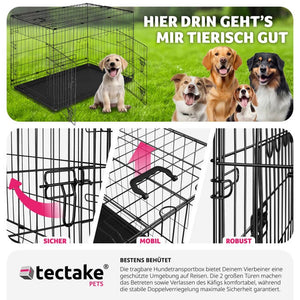 Hundekäfig-Gitterbox Luna 91,5 x 59,5 x 64 cm