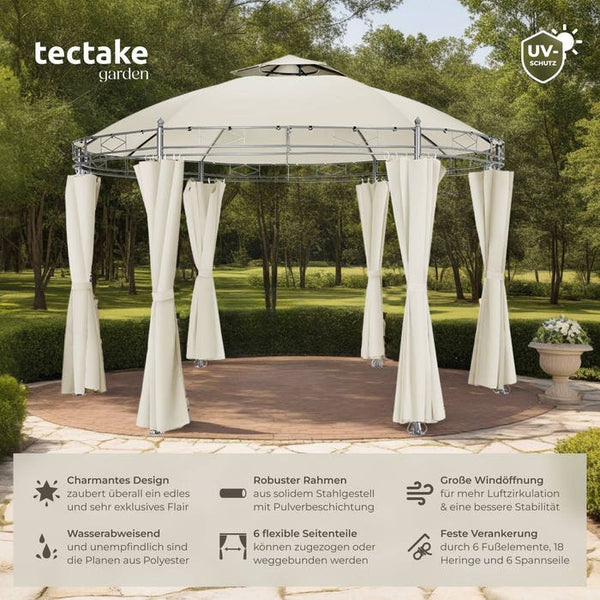 Gartenpavillon Siana creme