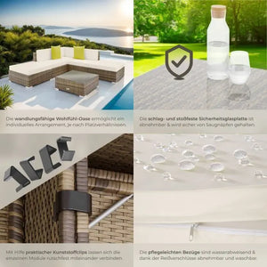 Aluminium Rattan Lounge Paris