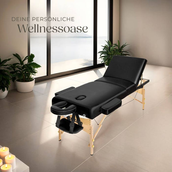 3 Zonen Massageliege Somwang schwarz