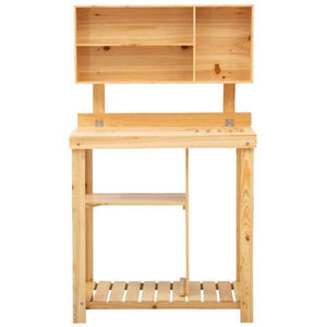 Pflanztisch aus Tannenholz für Garten, Balkon und Terrasse - Gartenarbeitstisch Holz