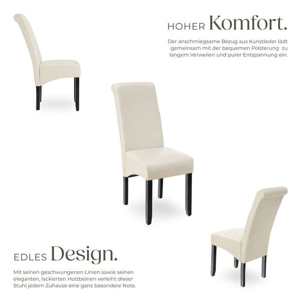 Esszimmerstuhl creme 4er Set