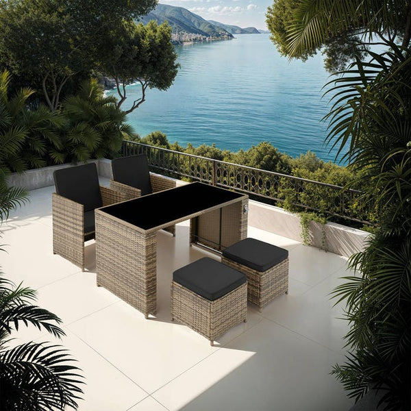 Rattan-Sitzgruppe Palermo natur