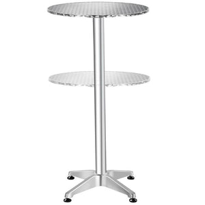 Aluminium-Bistrotisch Frederic silber