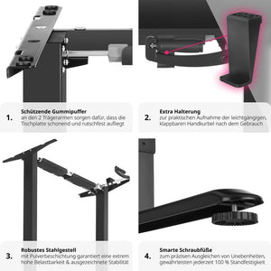 Tischgestell Idun schwarz