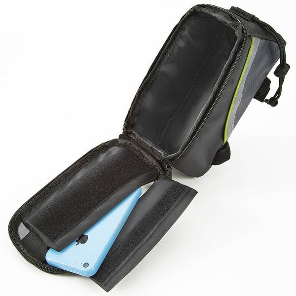 Fahrradtasche mit Rahmen-Befestigung für Smartphones schwarz/grau/grün 20,5 x 10 x 10,5 cm