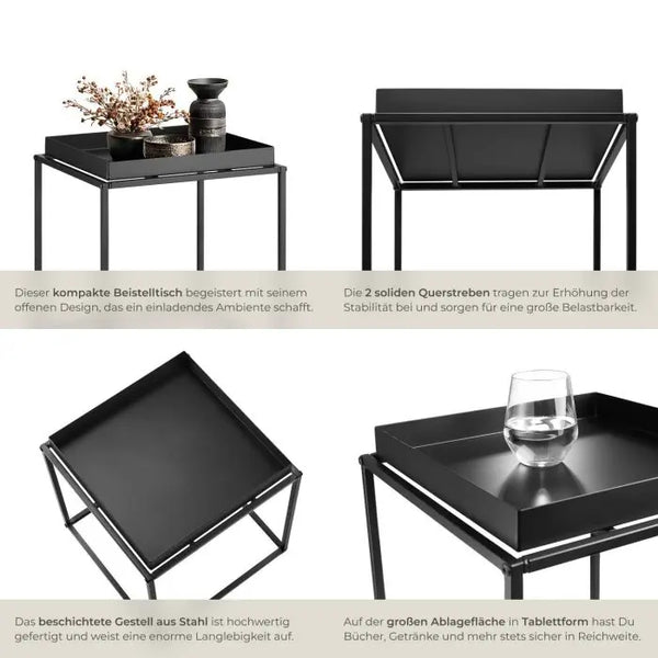 Beistelltisch Cambridge Stahl schwarz