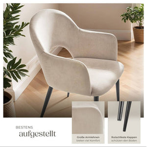 Armlehnstuhl Sachel creme 6er Set