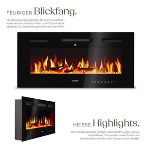 Elektro-Wandkamin Luci 91,5 x 12 x 43 cm