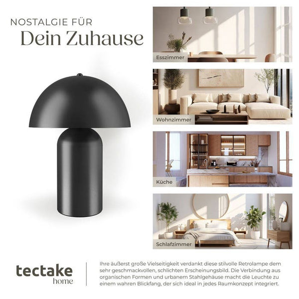 Retro-Tischlampe Kade schwarz