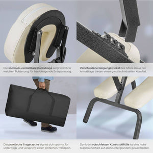 Massagestuhl aus Kunstleder beige