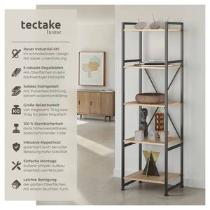 Regal Manchester Industrial Holz hell, Eiche Sonoma