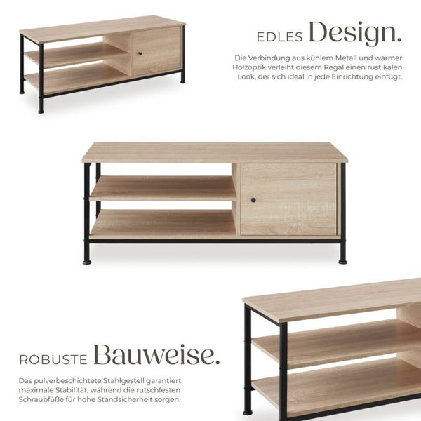 TV-Regal Durban Industrial Holz hell, Eiche Sonoma