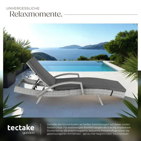 Aluminium Rattan Sonnenliege Océane