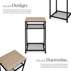 Beistelltisch York Industrial Holz hell, Eiche Sonoma