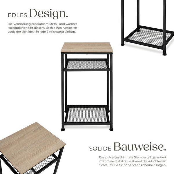 Beistelltisch York Industrial Holz hell, Eiche Sonoma