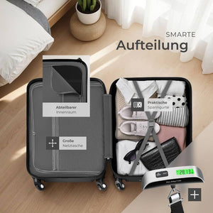 Hartschalenkoffer-Set Cleo schwarz