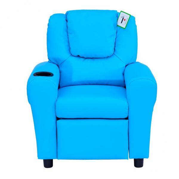 Kindersessel Minisessel Kindersofa für 3-6 Jahre alt Liegefunktion Blau