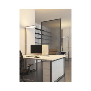 CONTINI LED Büro-Stehleuchte Morelux dimmbar silber