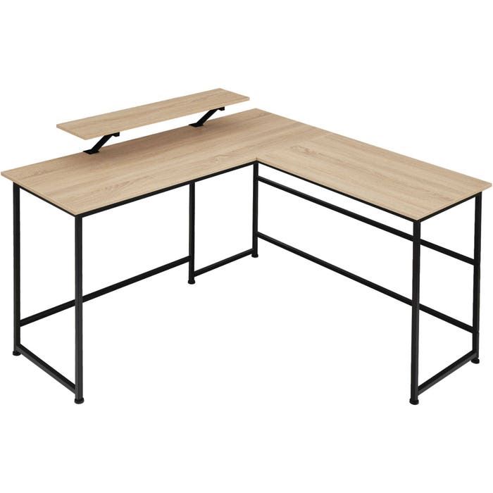 Schreibtisch Melrose Industrial Holz hell, Eiche Sonoma