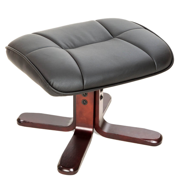 TV Fernsehsessel mit Hocker, schwarz/braun