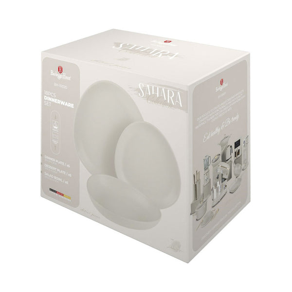 Berlinger Haus 18-teiliges Tellerset Oval Sahara Collection