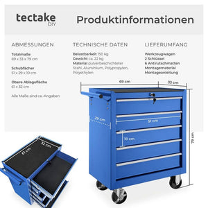 Werkzeugwagen blau