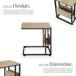 Beistelltisch Wigan Industrial Holz hell, Eiche Sonoma