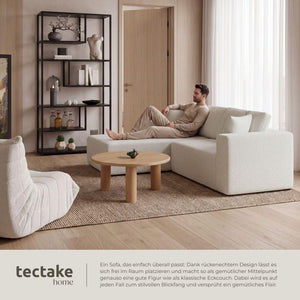 Sofa Relax Boneless L-Form Bouclé creme